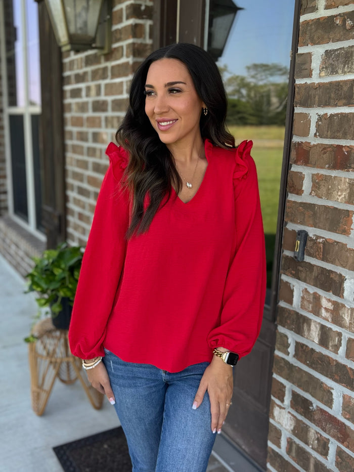 Graceful Fall Ruffle Top