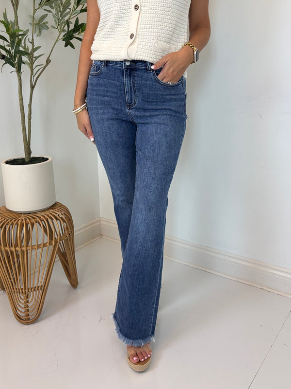 Baylor Bootcut Fray Hem Jean - Judy Blue