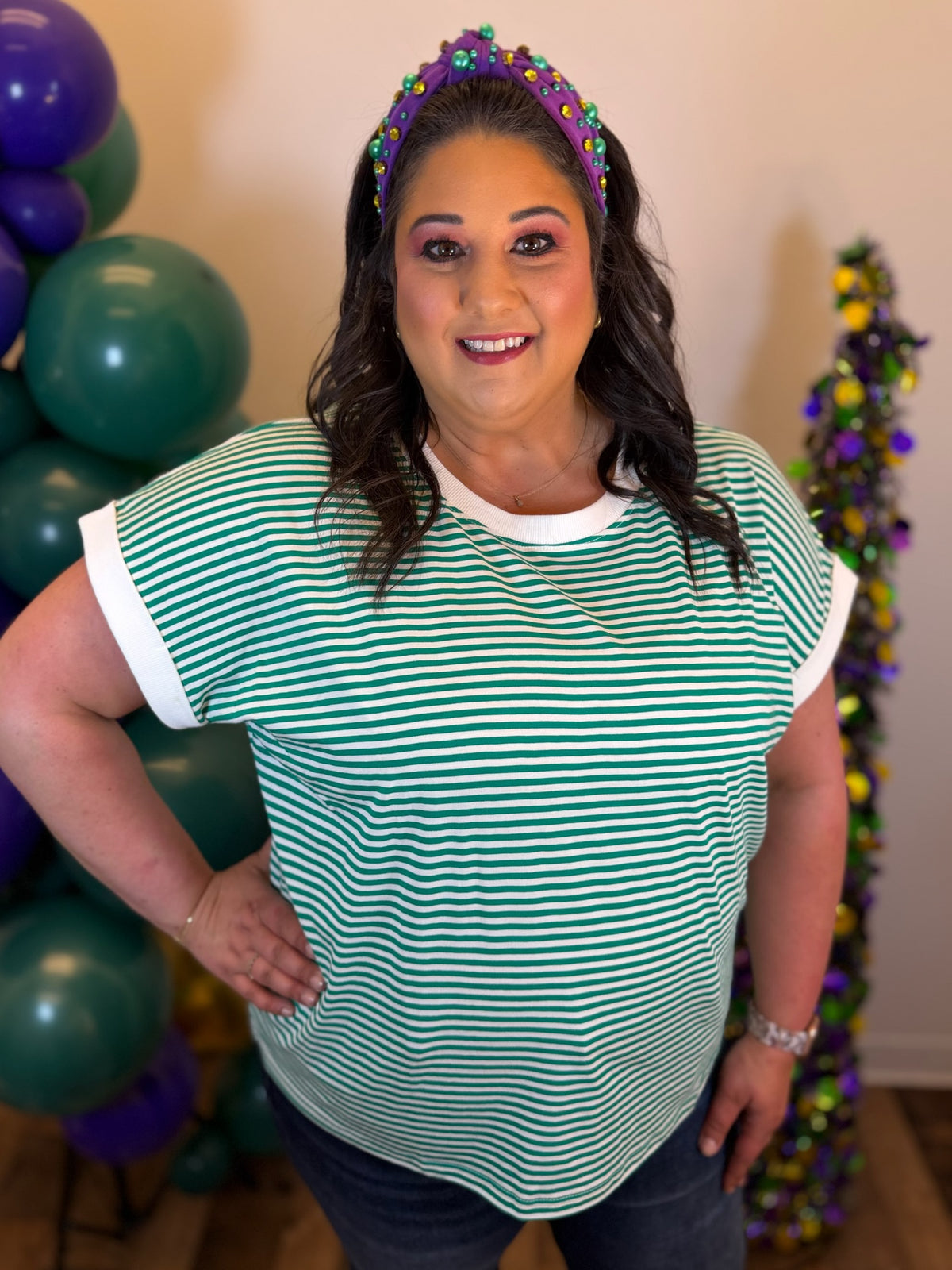 Canal Street Striped Top - Plus