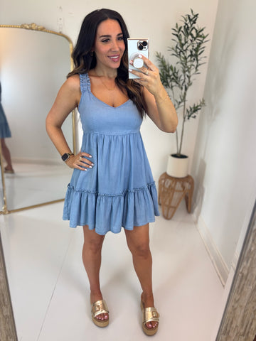 Secret Admirer Chambray Dress