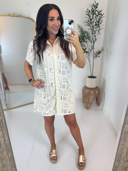 Wine Country Crochet Dress