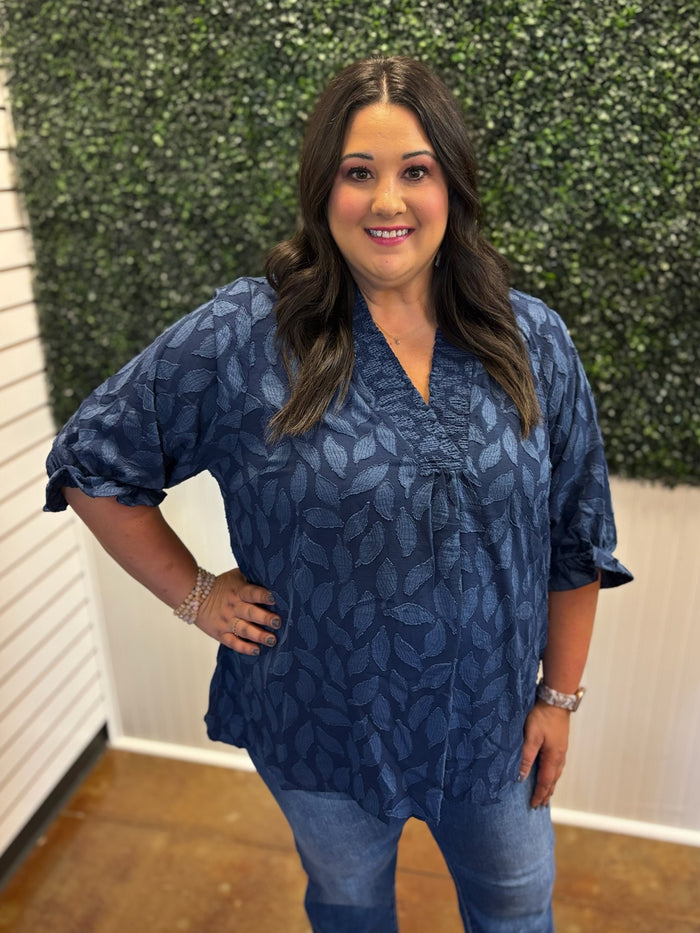 Textured Tranquility Top - Plus
