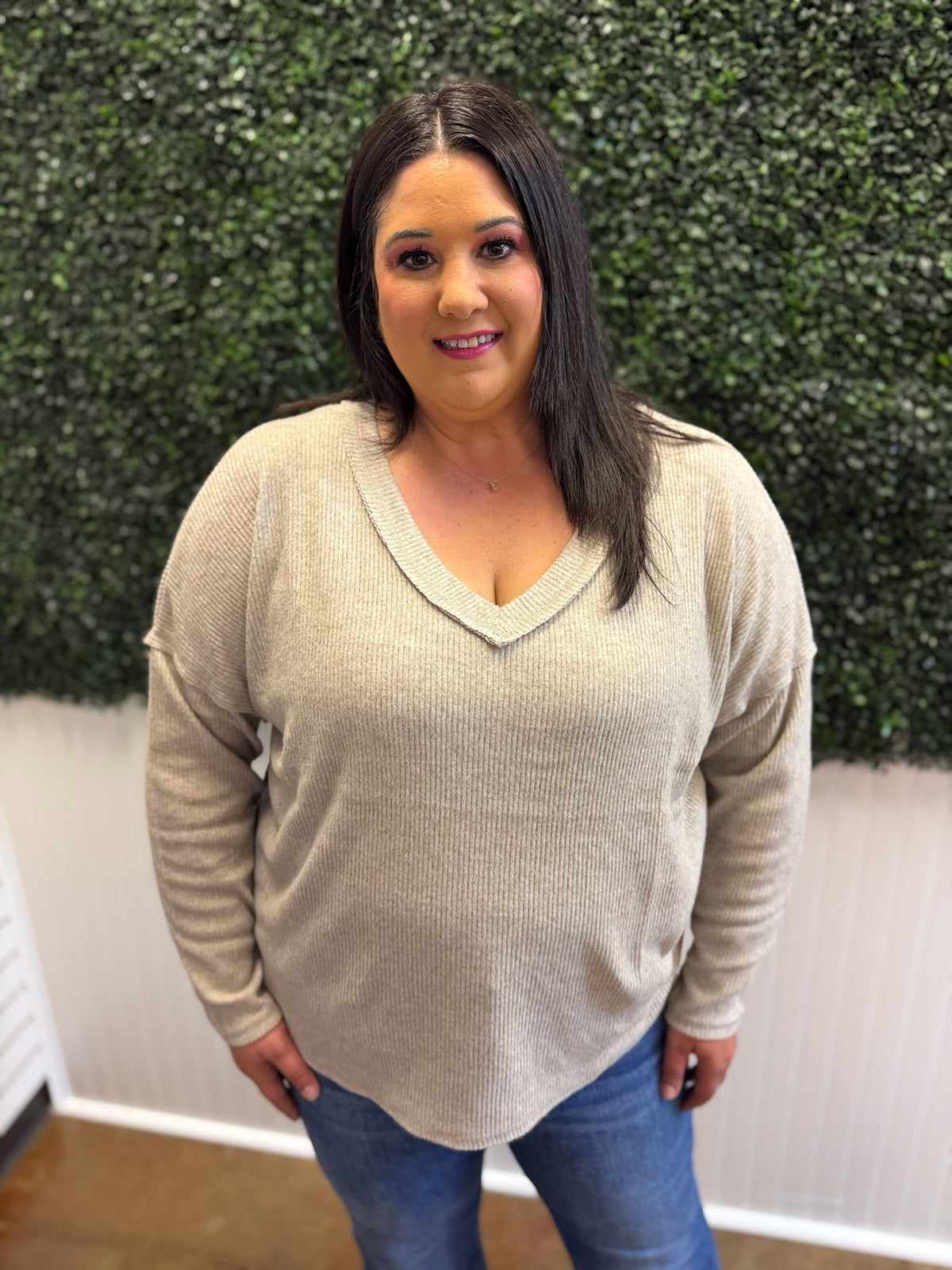 Effortless Balance Ribbed Top - Plus