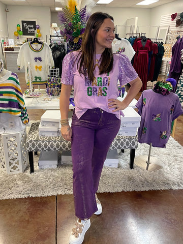 Mardi Gras Sequins Top