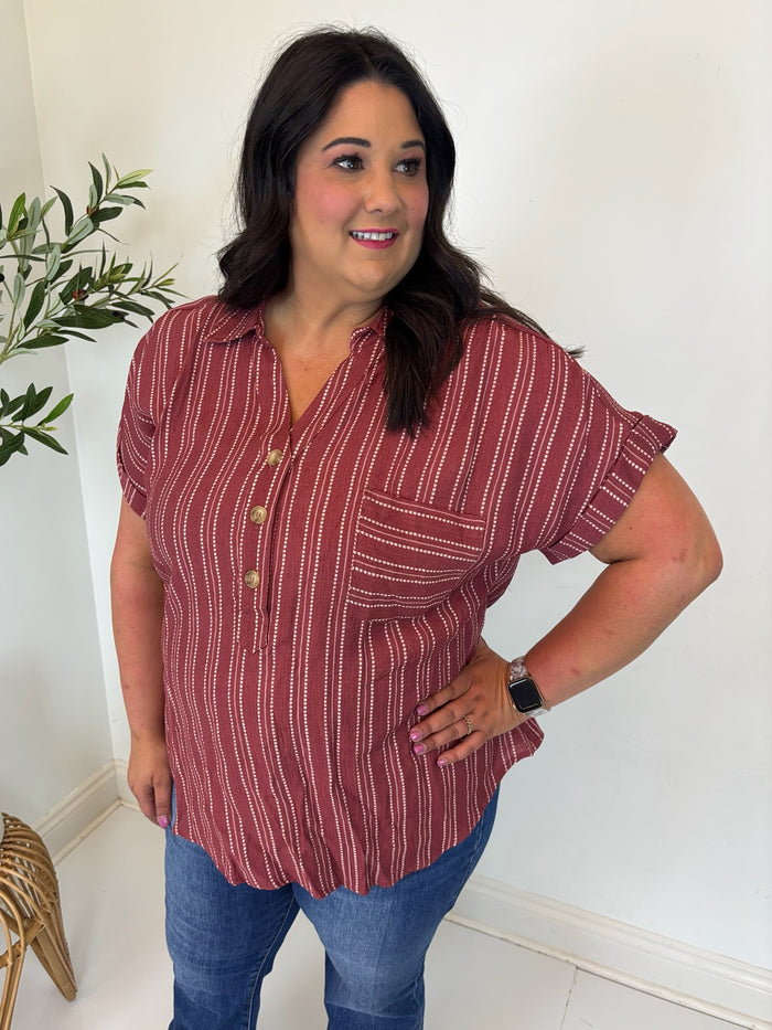 Fireside Striped Top - Plus