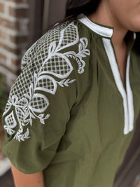 Warm Welcome Embroidered Top