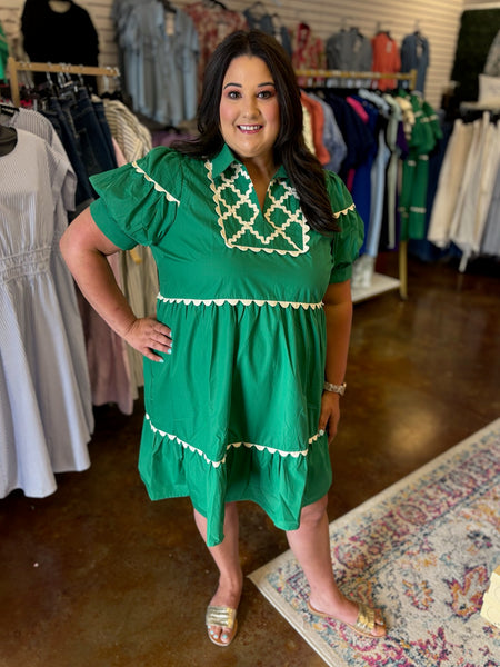 Trendy Touch Tiered Dress - Plus