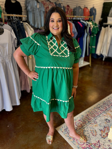 Trendy Touch Tiered Dress - Plus
