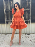 Sipping Cider Ruffle Dress