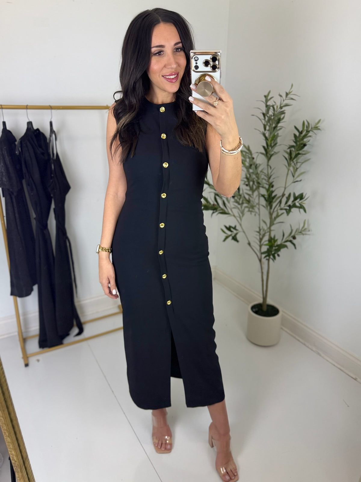 Signature Style Button Front Dress