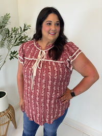 Mulberry Moment Floral Blouse - Plus