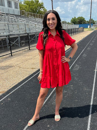 Final Score Button Front Dress