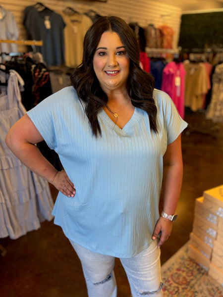 Ready for Anything Ribbed Top - Plus