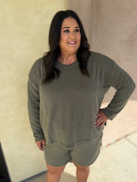Stay Awhile Ribbed Set - Plus