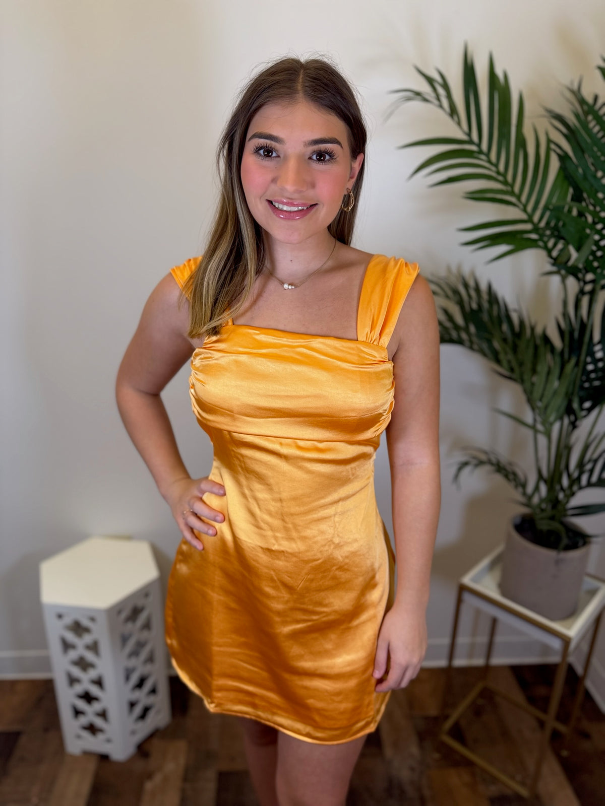 Steal the Show Satin Dress