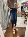 Cloe Crossover Waist Denim Skirt - Risen