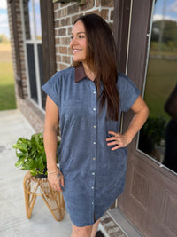 Seasonal Shift Button Front Dress