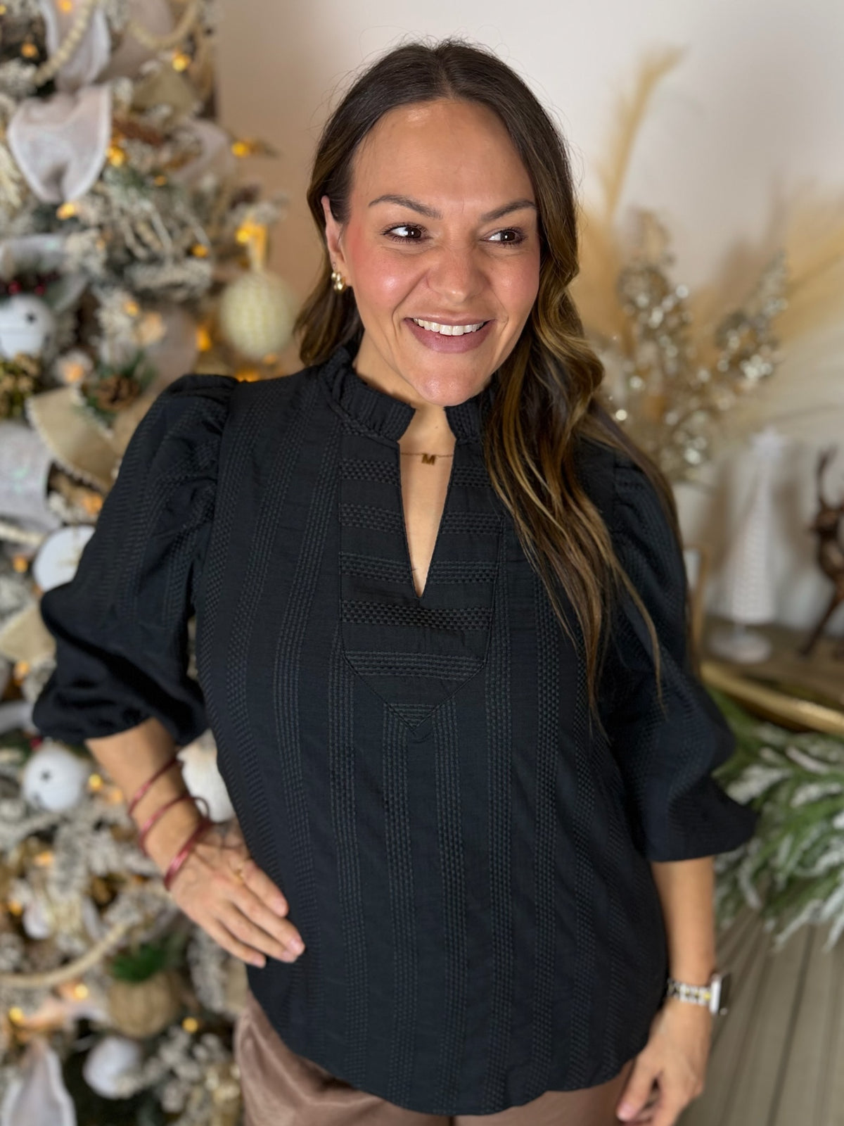 Frosted Chic Textured Top