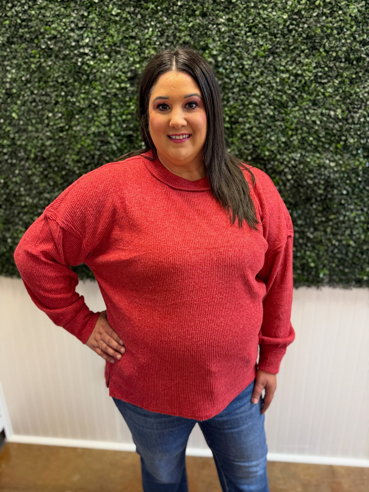 Easy Does it Ribbed Top - Plus