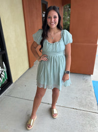Debutante Balloon Sleeve Dress