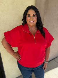 Plans Pending Half Zip Top - Plus