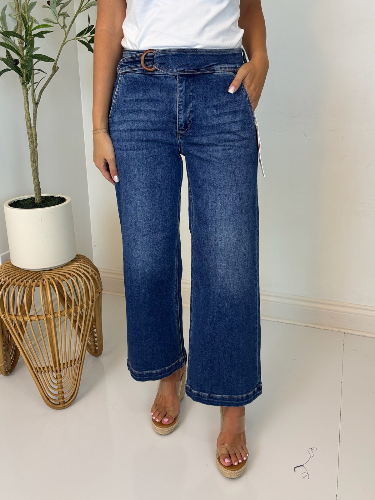 Willa Crop Wide Leg Jean - Risen