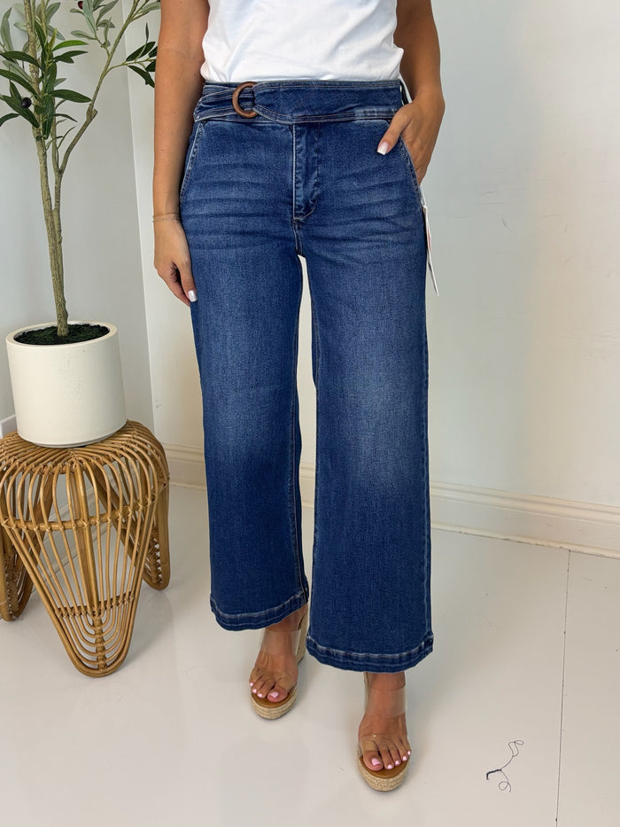 Willa Crop Wide Leg Jean - Risen