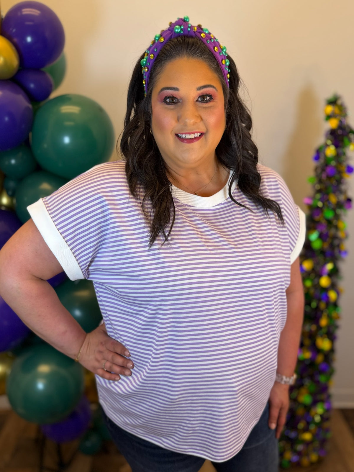 Canal Street Striped Top - Plus