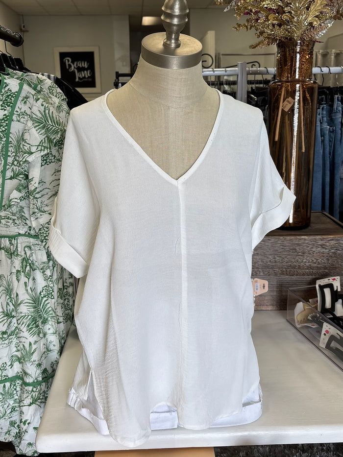 With the Flow Woven Top