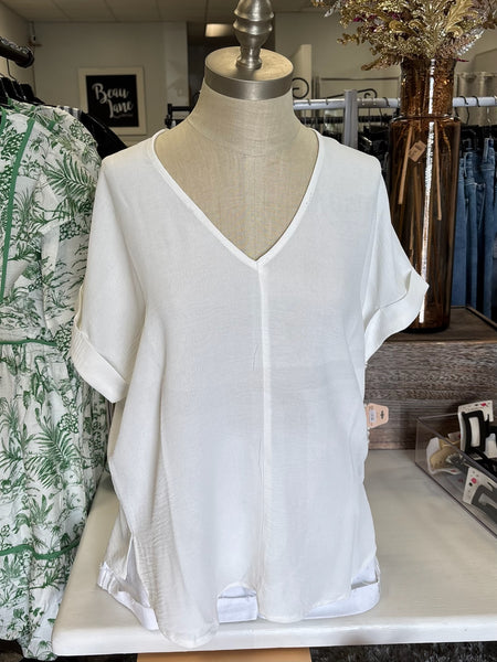 With the Flow Woven Top