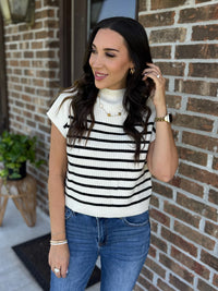 Cafe Society Striped Top