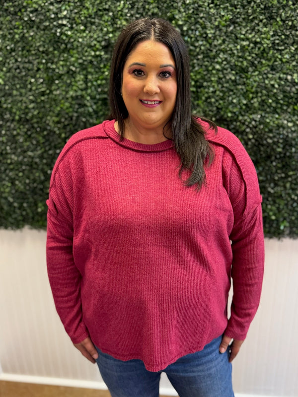 State of Comfort Ribbed Top - Plus