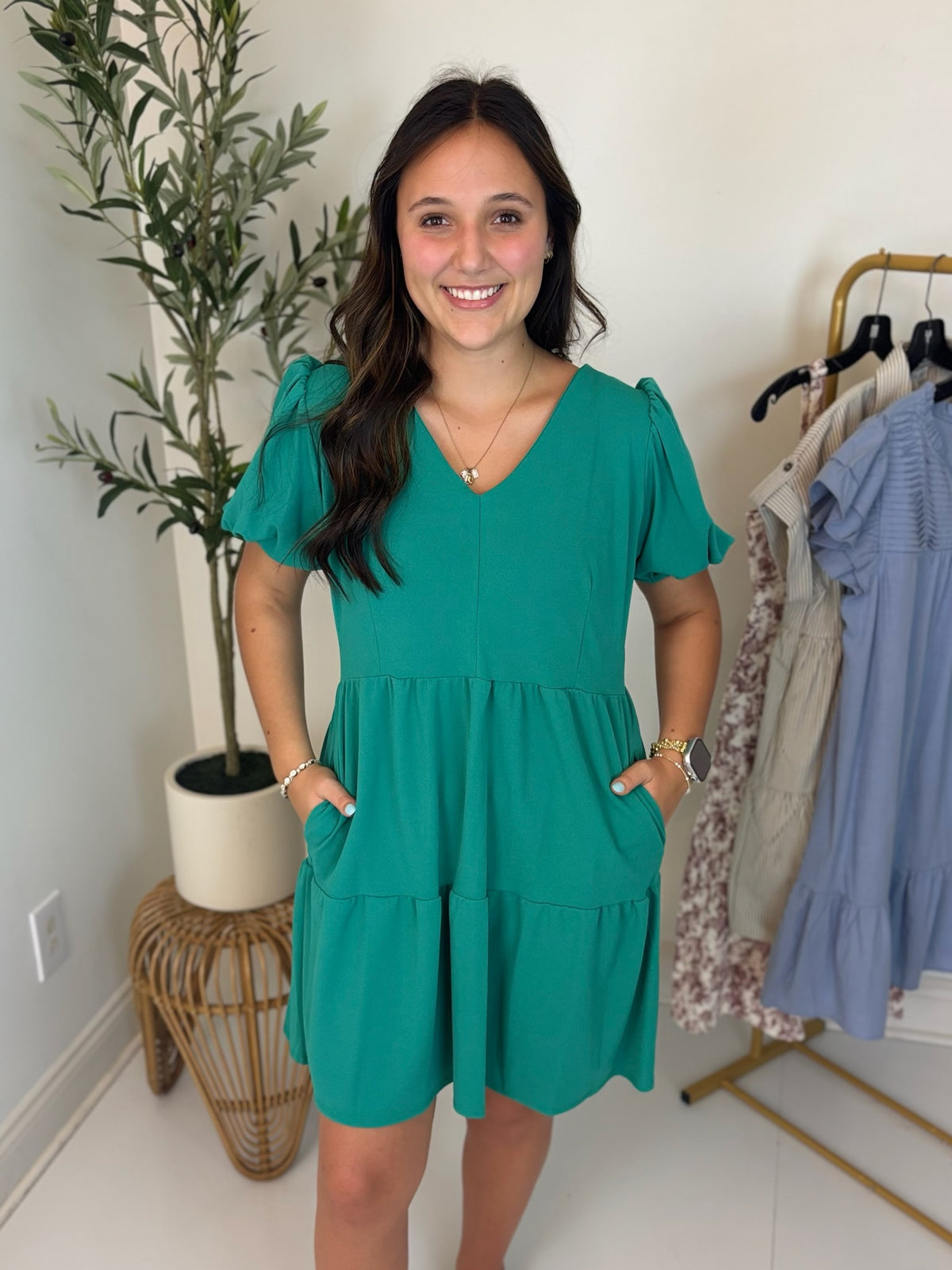 Pretty Posh Puff Sleeve Dress