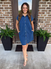 Off the Record Denim Dress