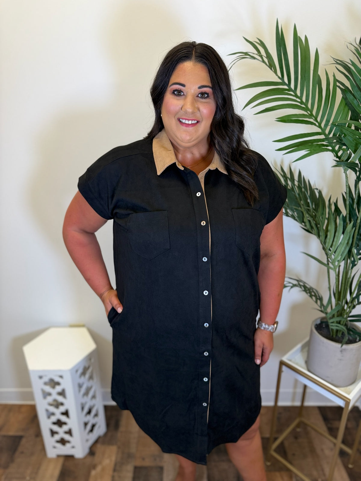 Class Act Shirt Dress - Plus