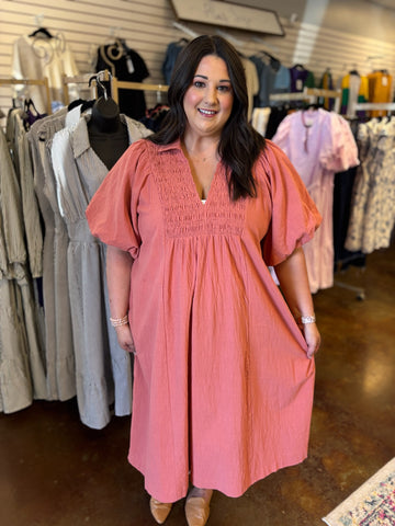 Sunday Brunch Midi Dress - Plus