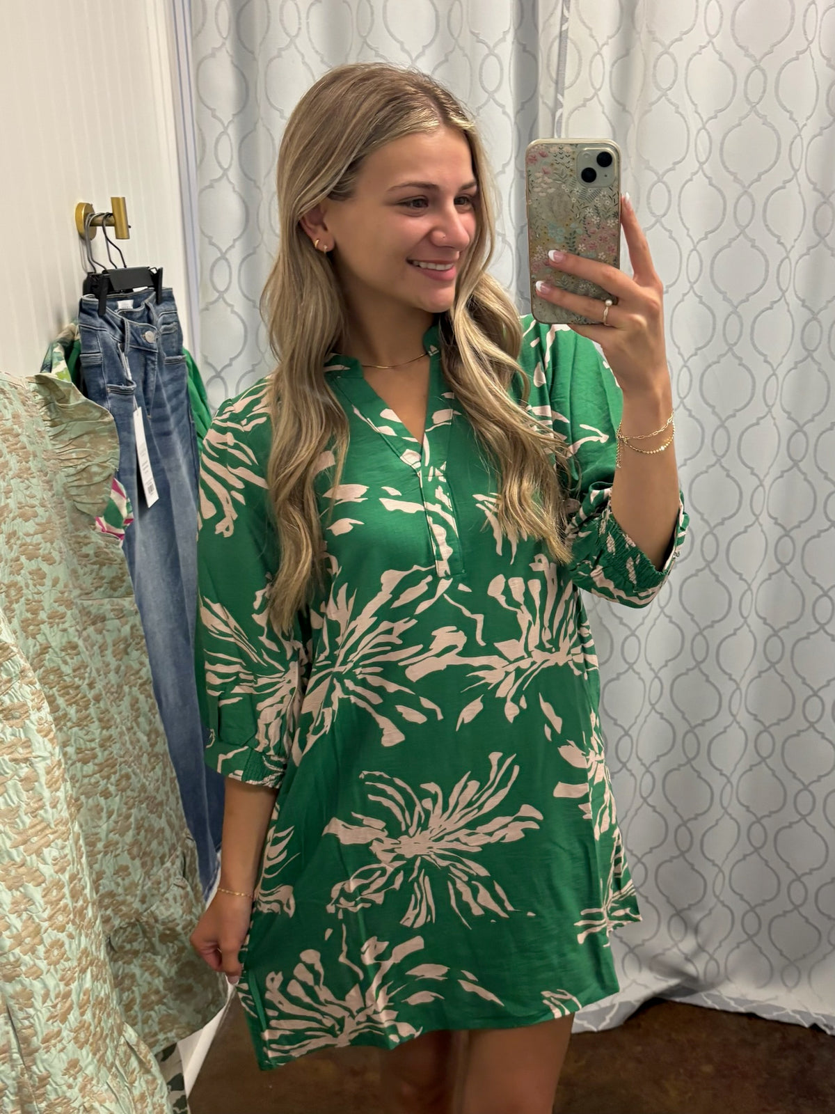 Paradise Split Neck Dress