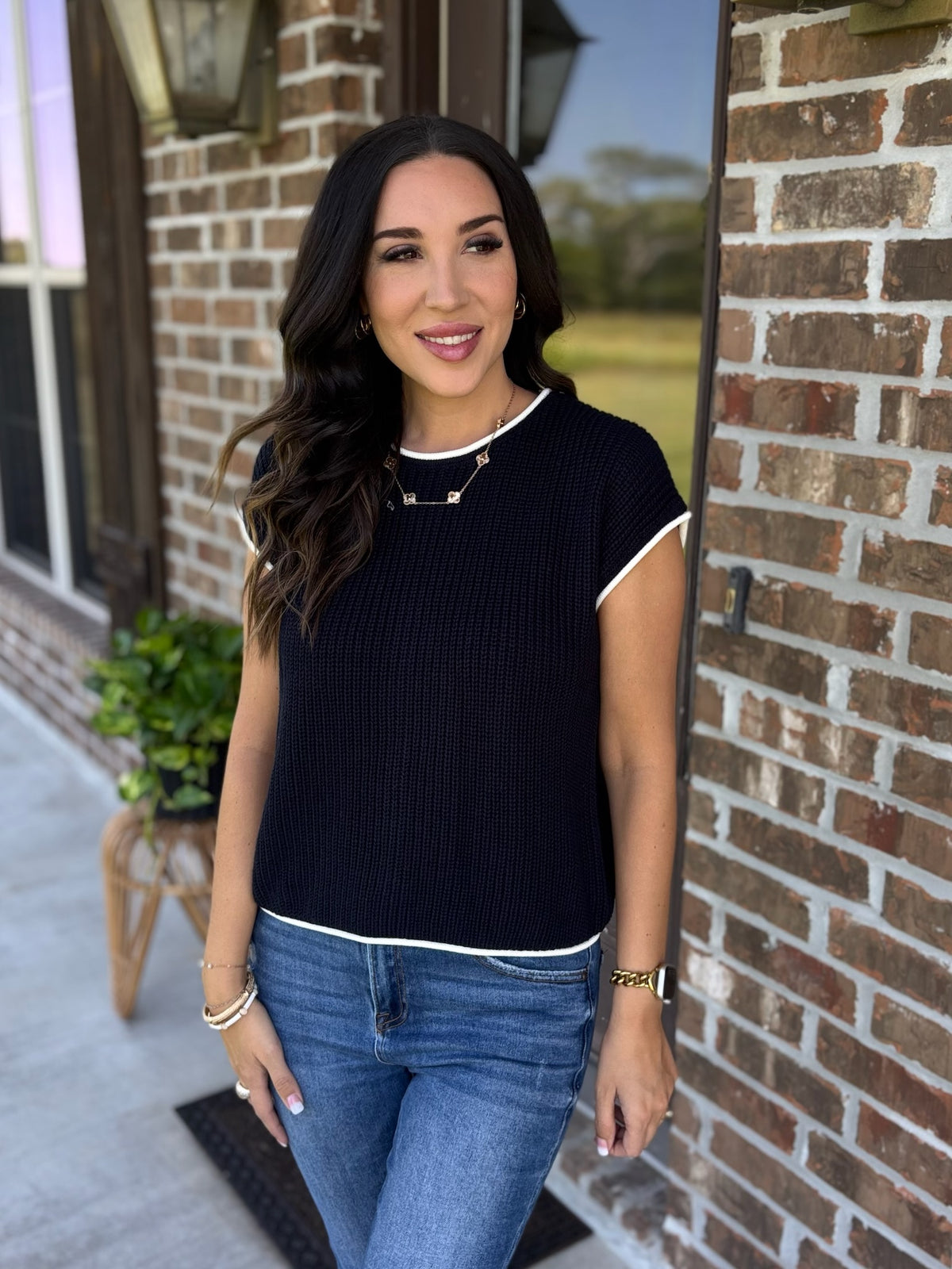 Barcelona Bound Button Back Top