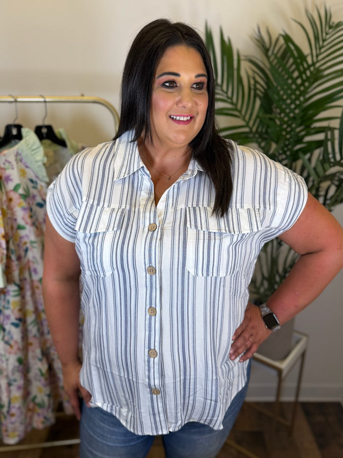 Bayside Striped Top - Plus