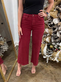 Tatum Tummy Control Wide Leg Crop Jean - Risen