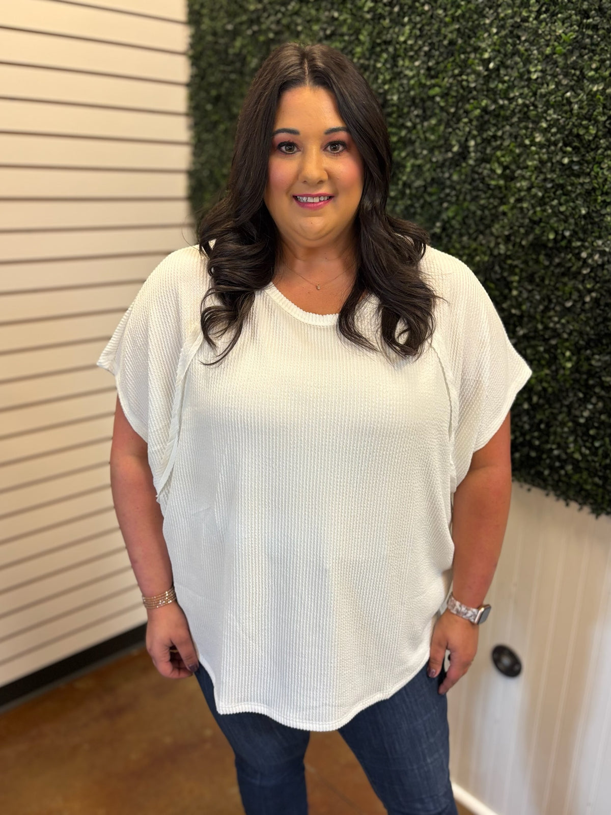 Easy Radiance Ribbed Top - Plus