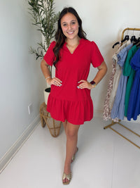 Ruby Ruffled Dress