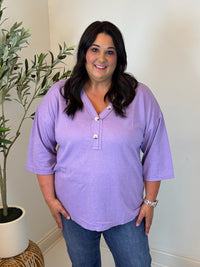 Laid Back Waffle Knit Top - Plus