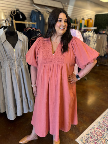 Sunday Brunch Midi Dress - Plus