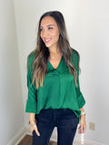 Fiona Forest Green Blouse