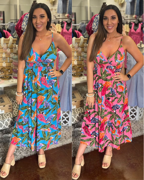 Tropical Paradise Midi Dress