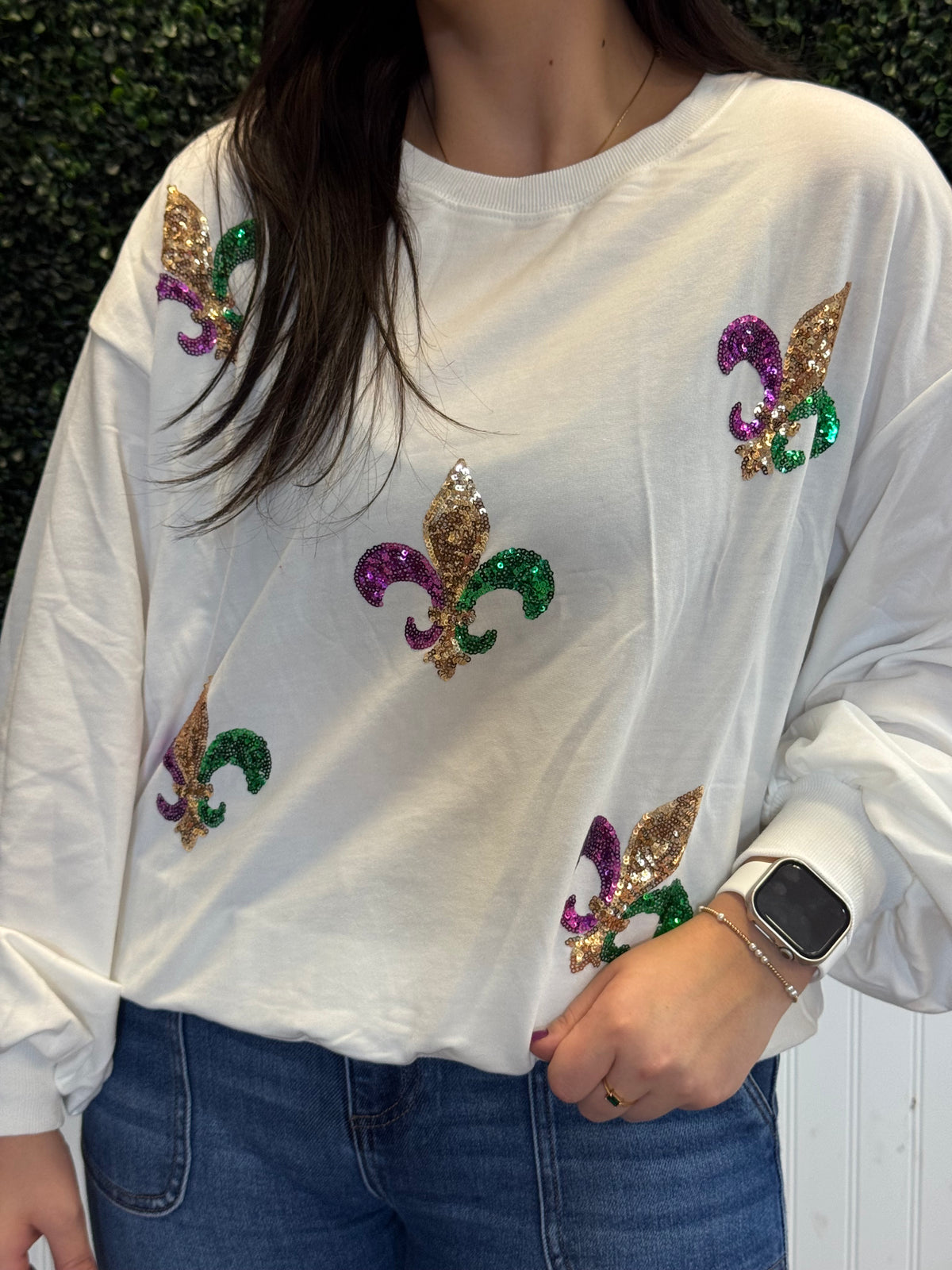 Fleur de Fun Sequins Top