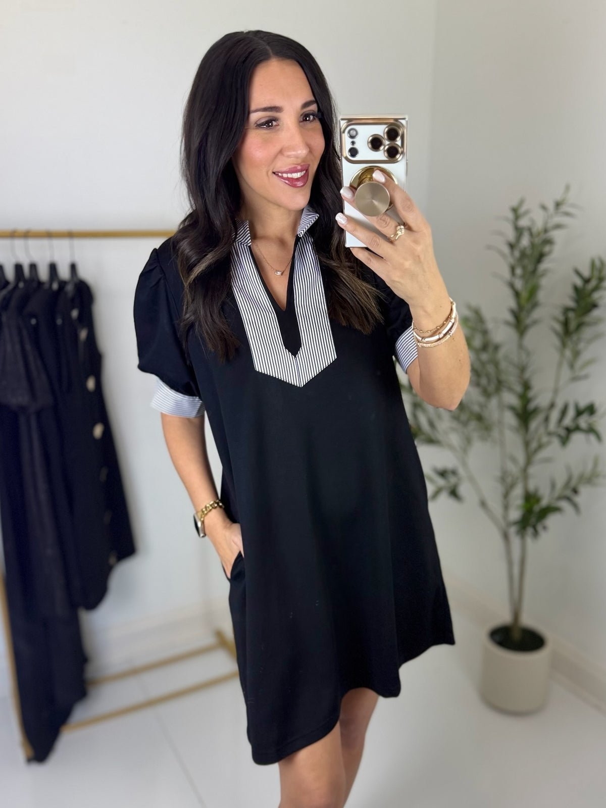 Classic Contrast Dress