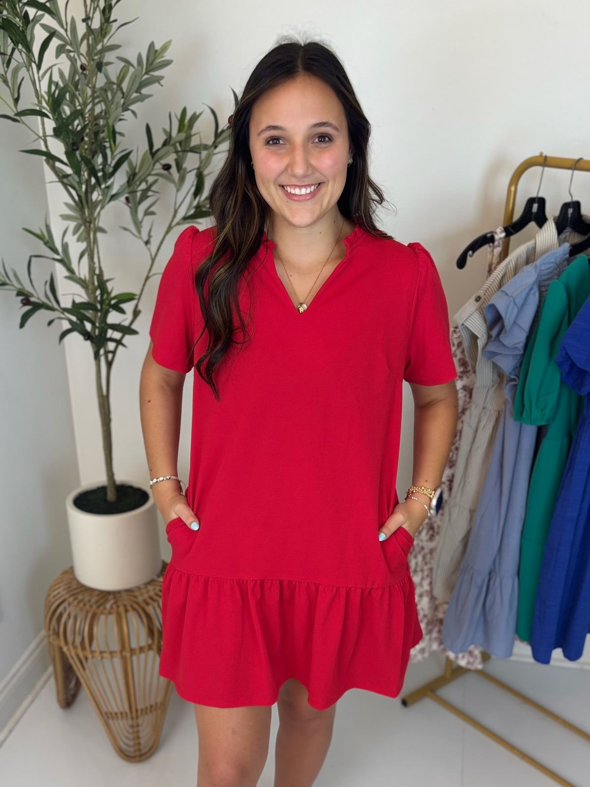 Ruby Ruffled Dress