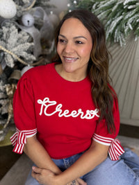 Festive Toast Puff Sleeve Sweater